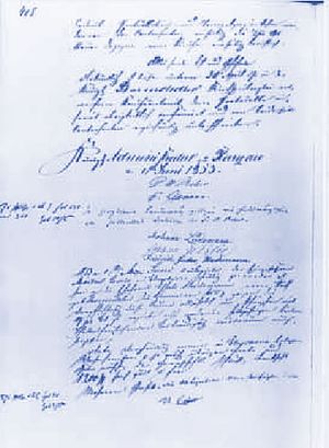 Kaufvertrag vom 01. Juni 1853